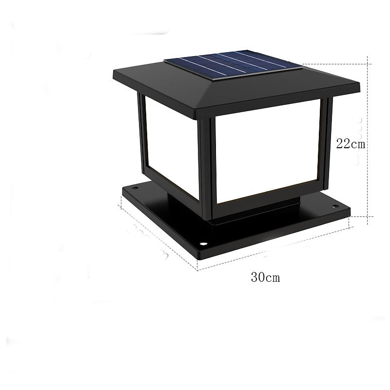 Modern Metal Square Post Light