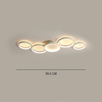 Deckenleuchte im modernen Metallring-Cluster-Design