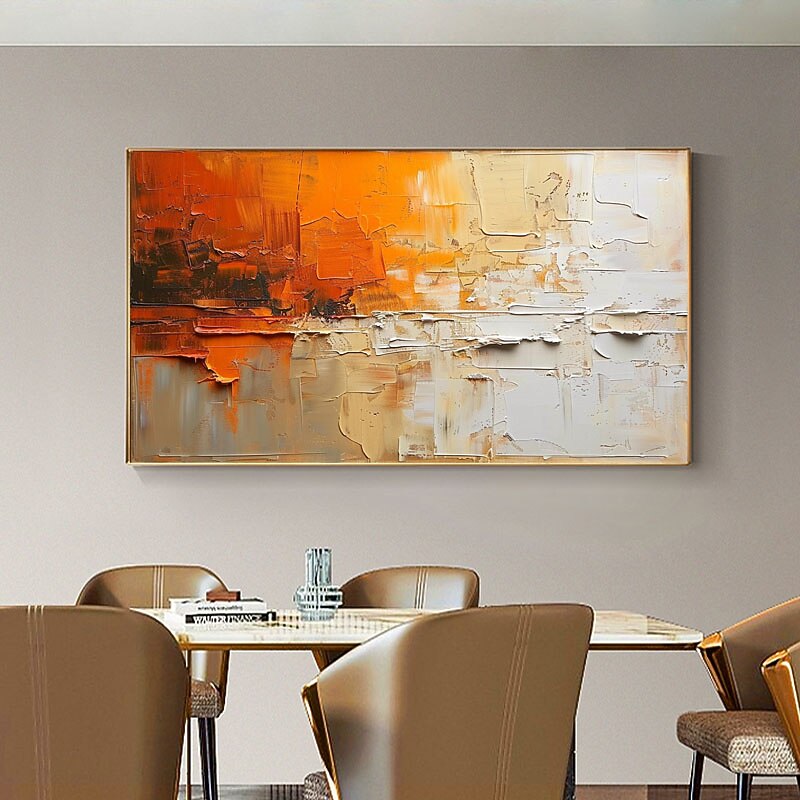 Amber Horizon Palette Knife Painting