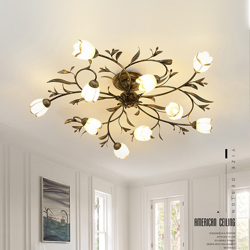 Modern Glass Branch Ceiling Light
