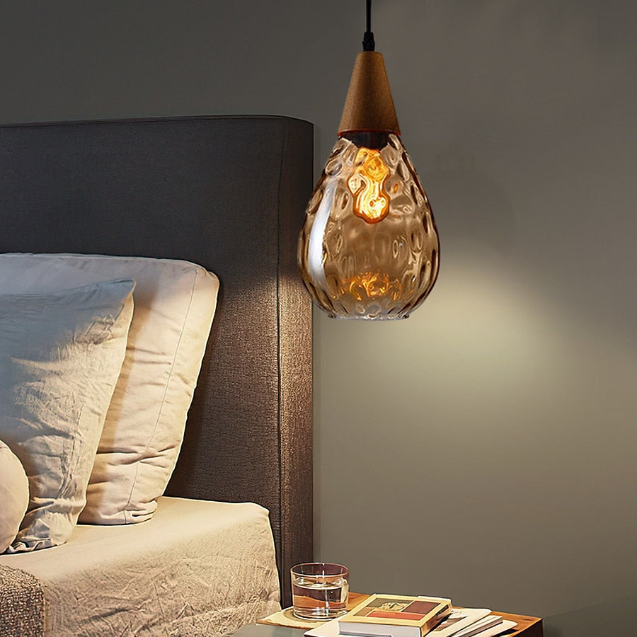 Modern Glass Teardrop Pendant Light