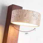 Wabi-Sabi Travertin Wandleuchte