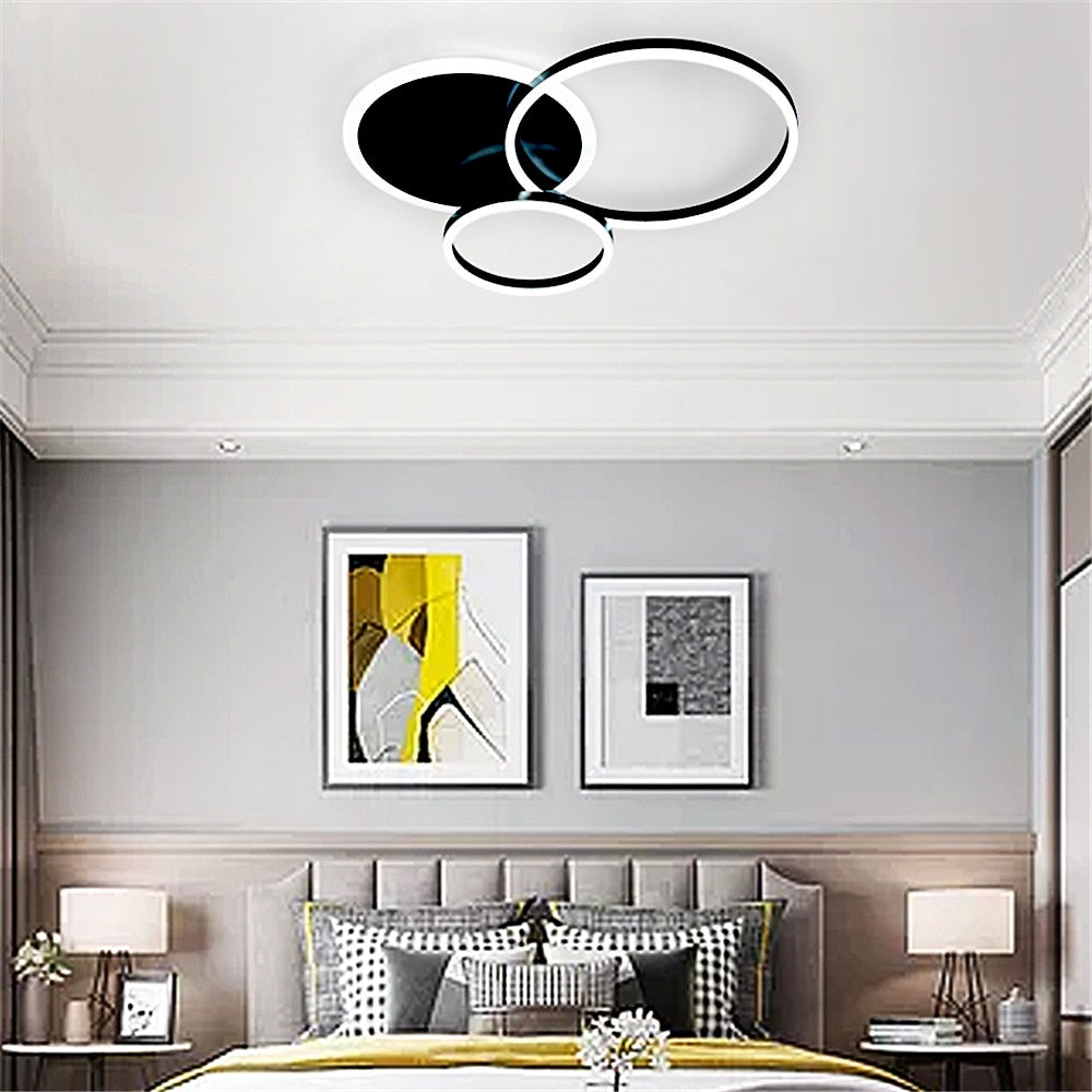 Modern Metal Ring-Cluster Ceiling Light