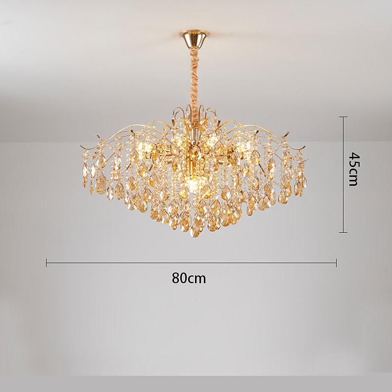 Modern Crystal Branch Chandelier