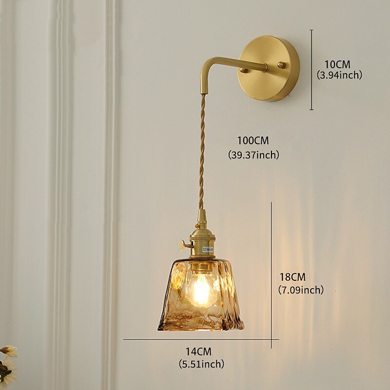 Modern Glass Bell Wall Light