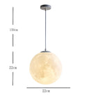 Moderne Metall-Mond-Deckenleuchte