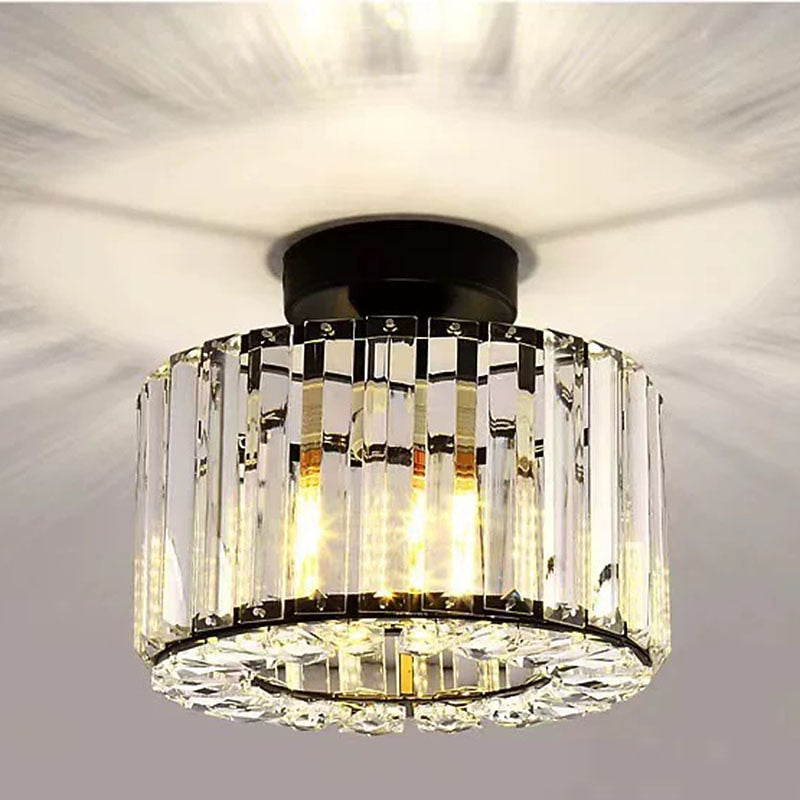 Glam Crystal Drum Ceiling Light