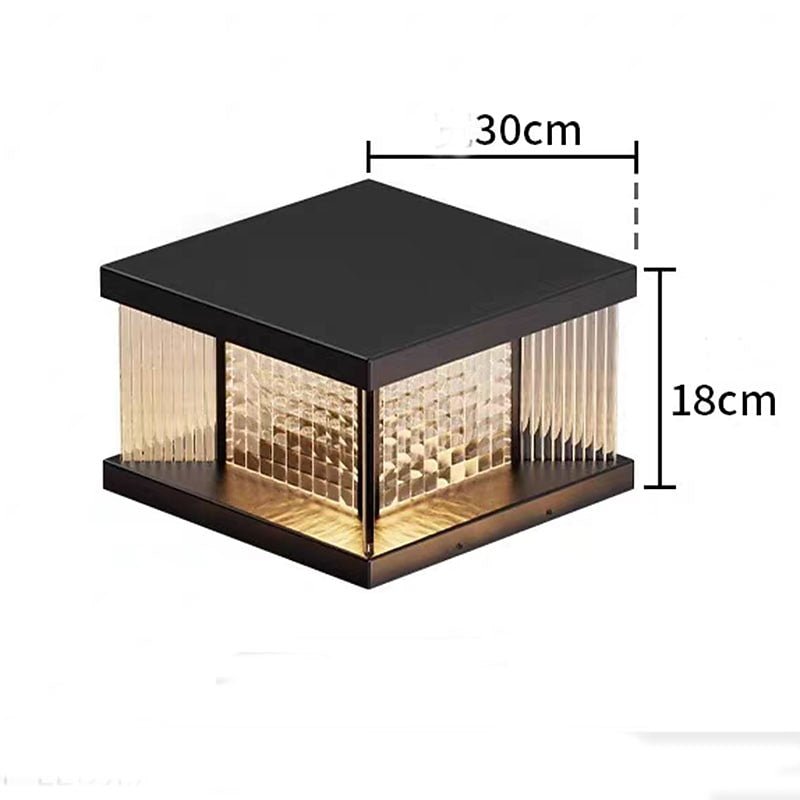 Modern Metal Square Post Light