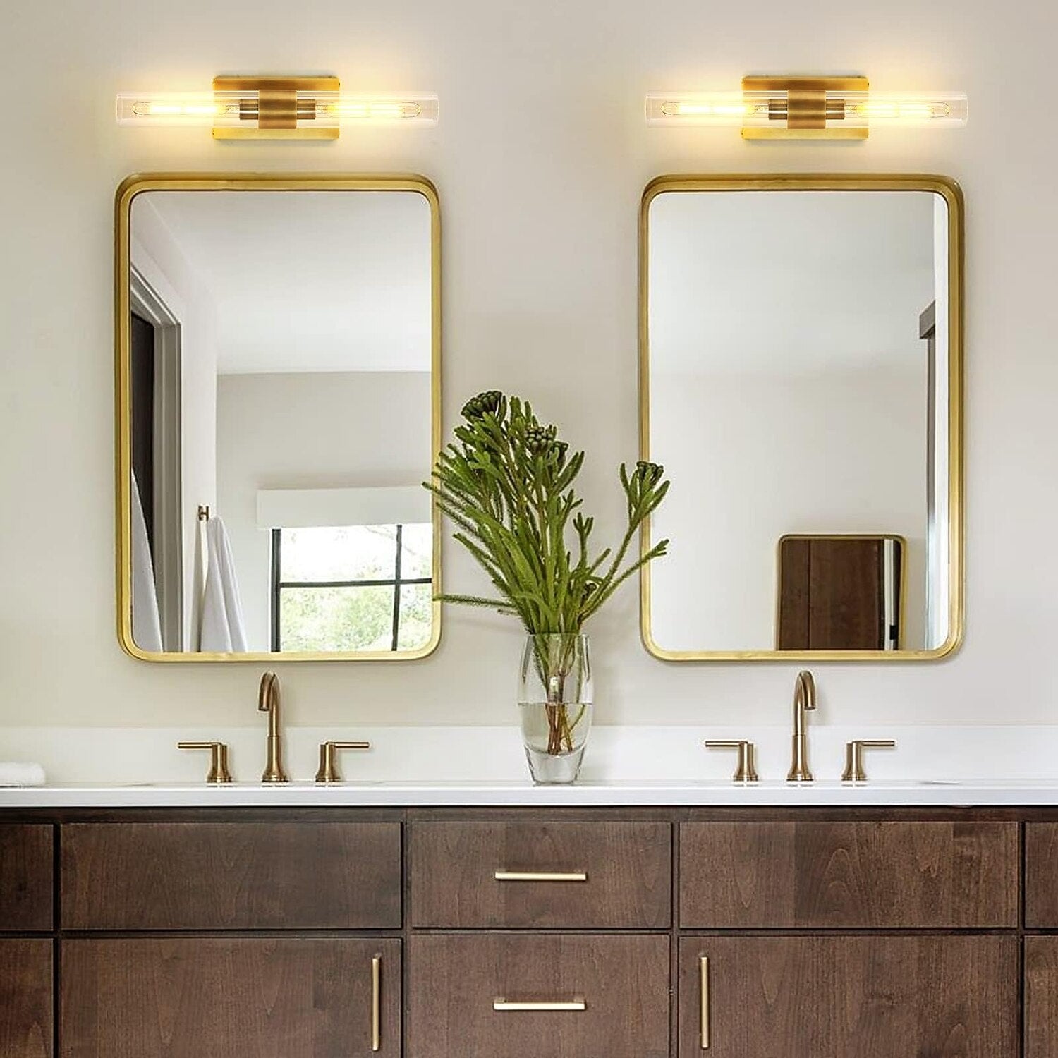 Modern Glass Cylinder Vanity Light