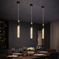 Modern Crystal Cylinder Pendant Light