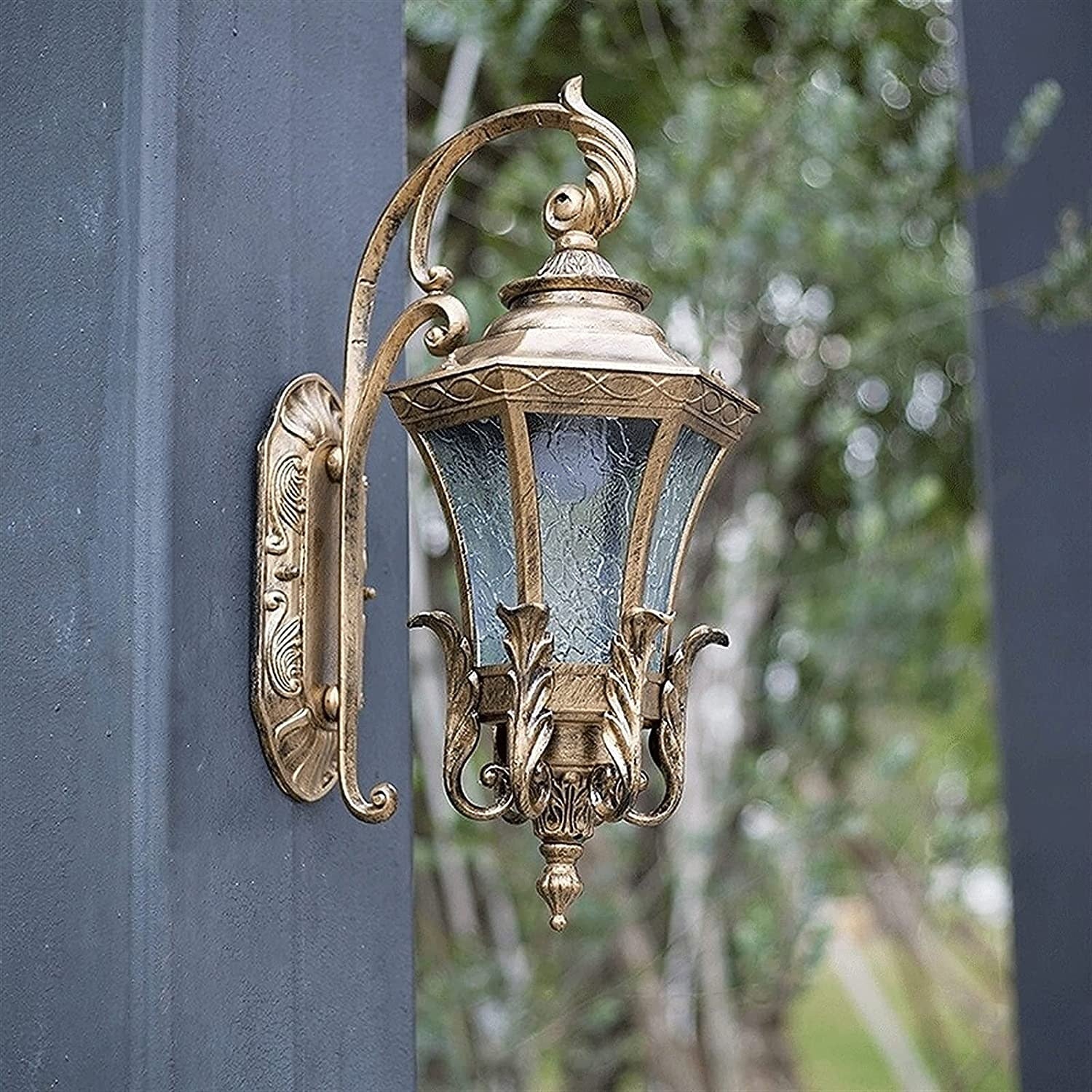 Vintage Glass Lantern Wall Light