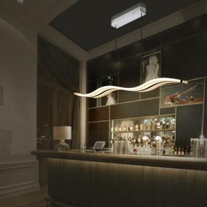 Modern Acrylic Wave Pendant Light