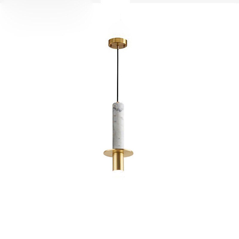 Modern Marble Cylinder Pendant Light