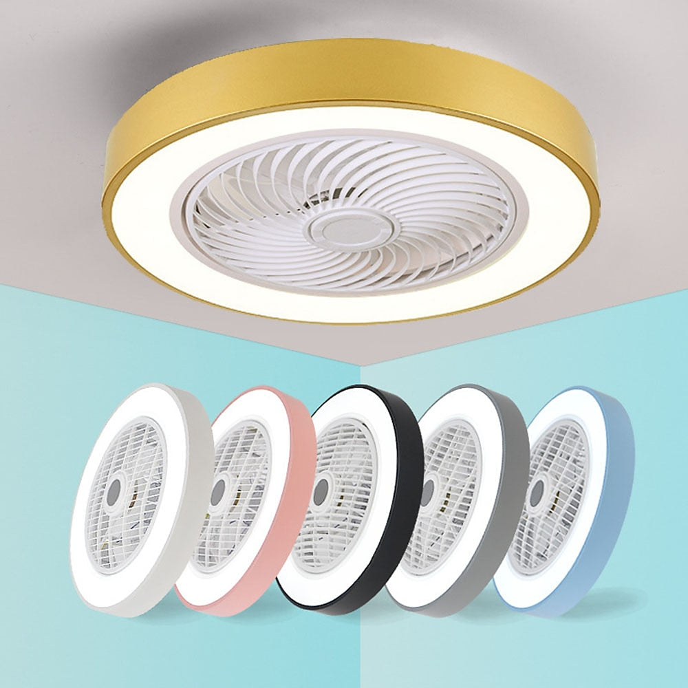 Modern Metal Ring-Fan Ceiling Fan Light