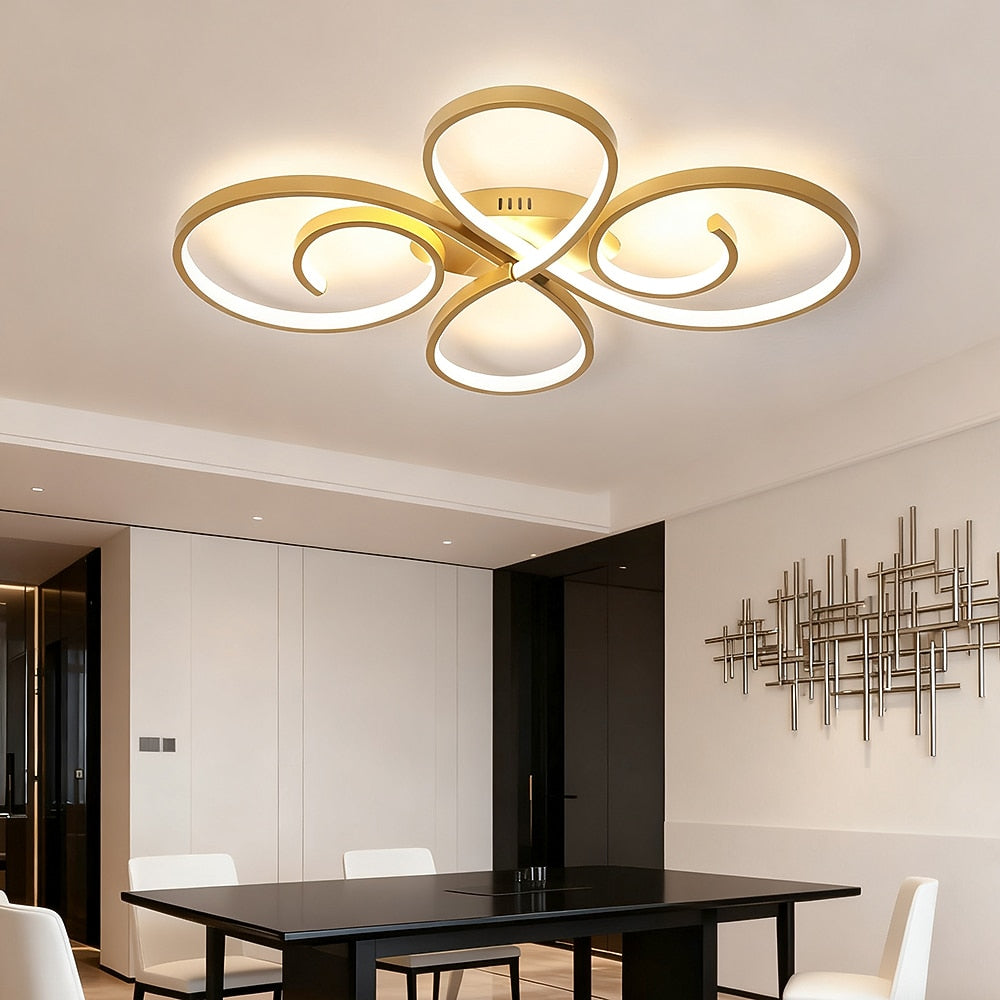 Modern Metal Petal Ceiling Light