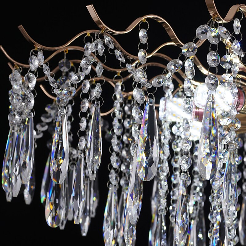 Modern Crystal Rectangle Chandelier
