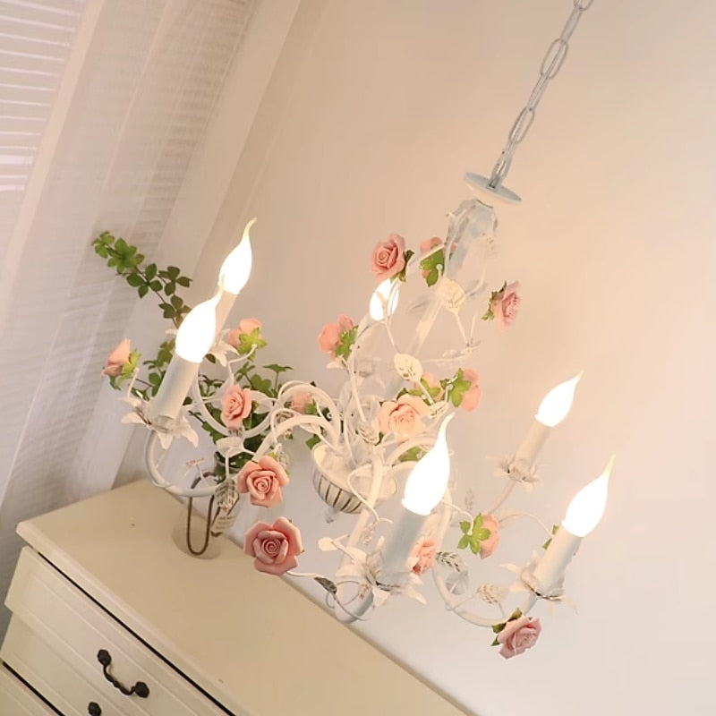 Rustic Metal Candelabra Chandelier