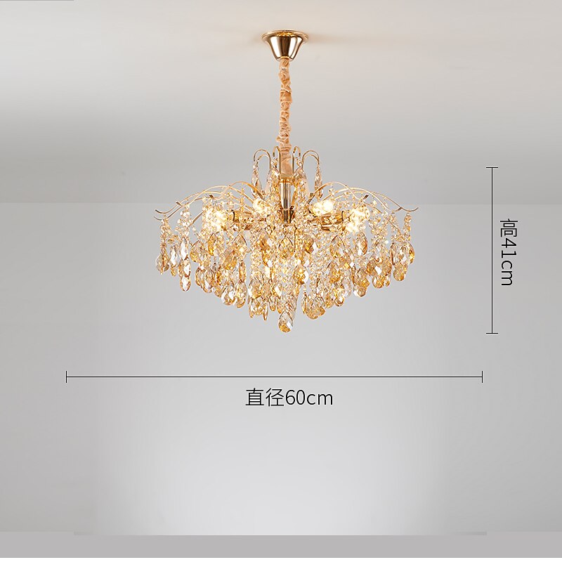 Modern Crystal Branch Chandelier