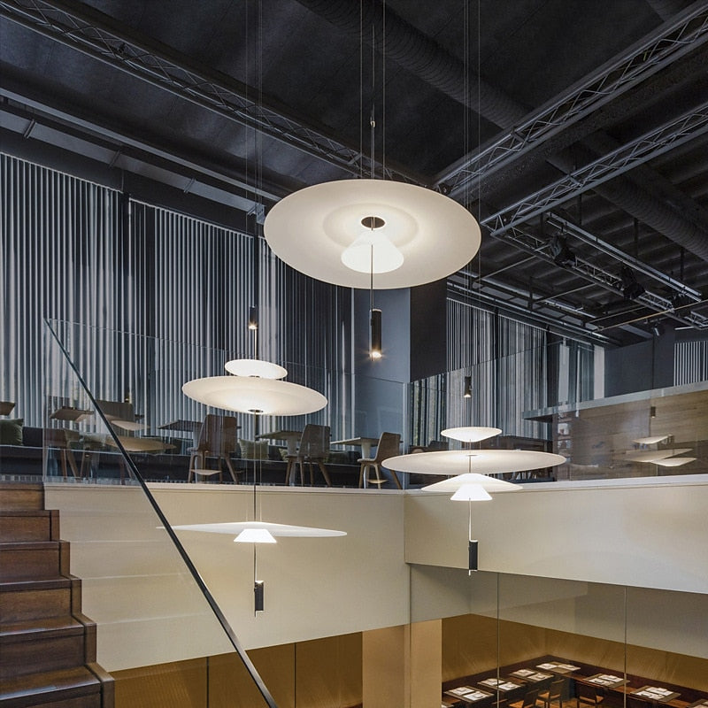 Modern Acrylic Saucer Pendant Light