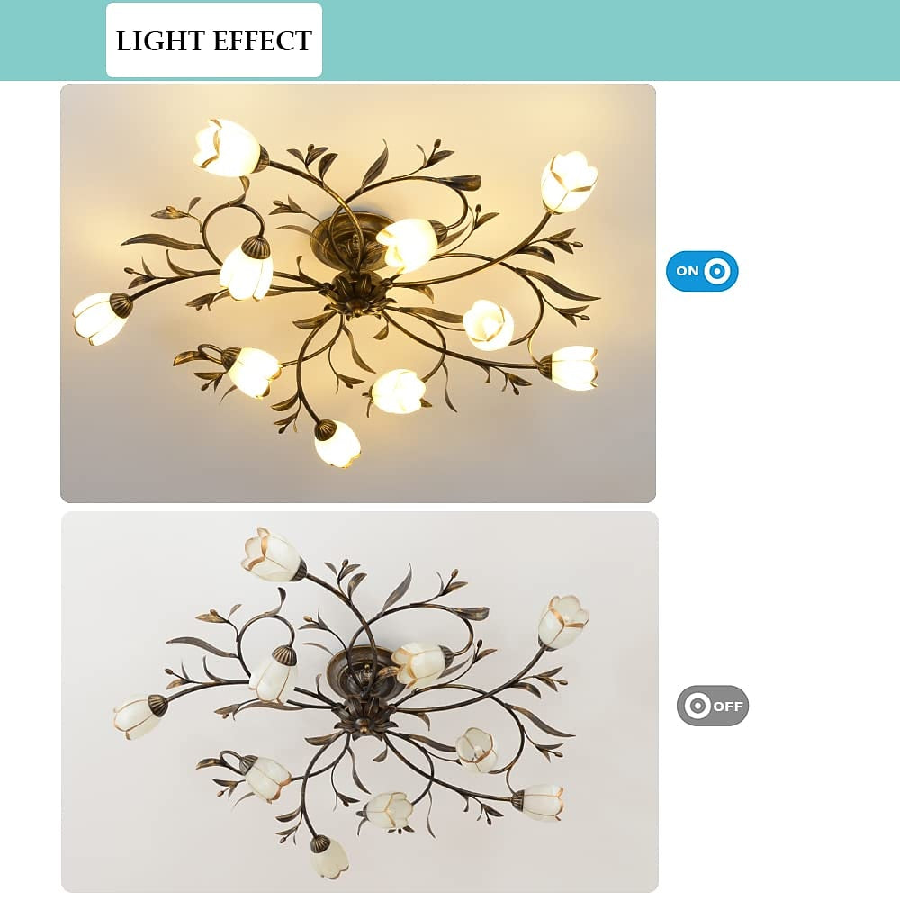 Modern Glass Branch Ceiling Light