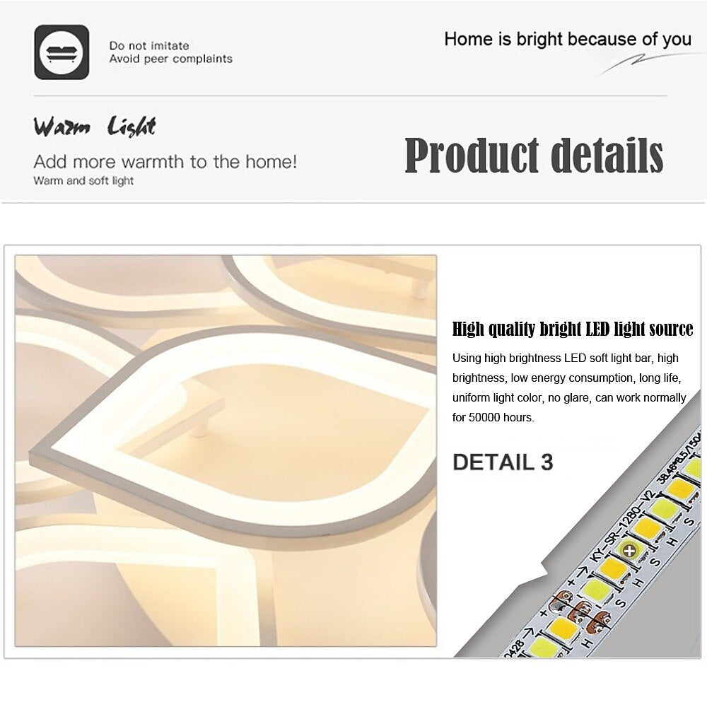 Modern Aluminum Leaf Ceiling Light