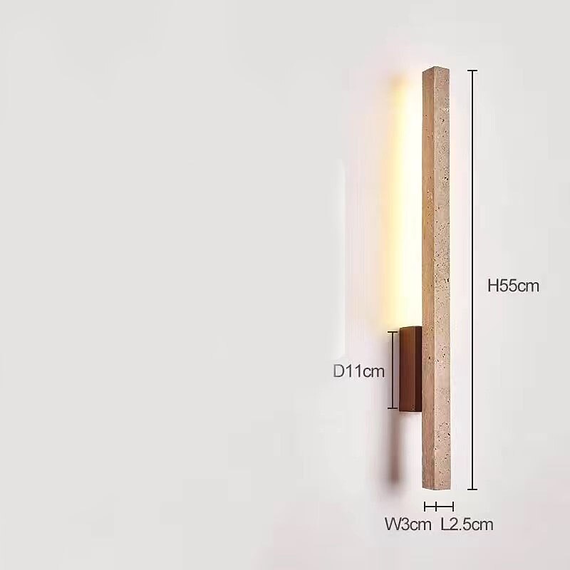 Wabi-Sabi Travertine Linear Wall Light