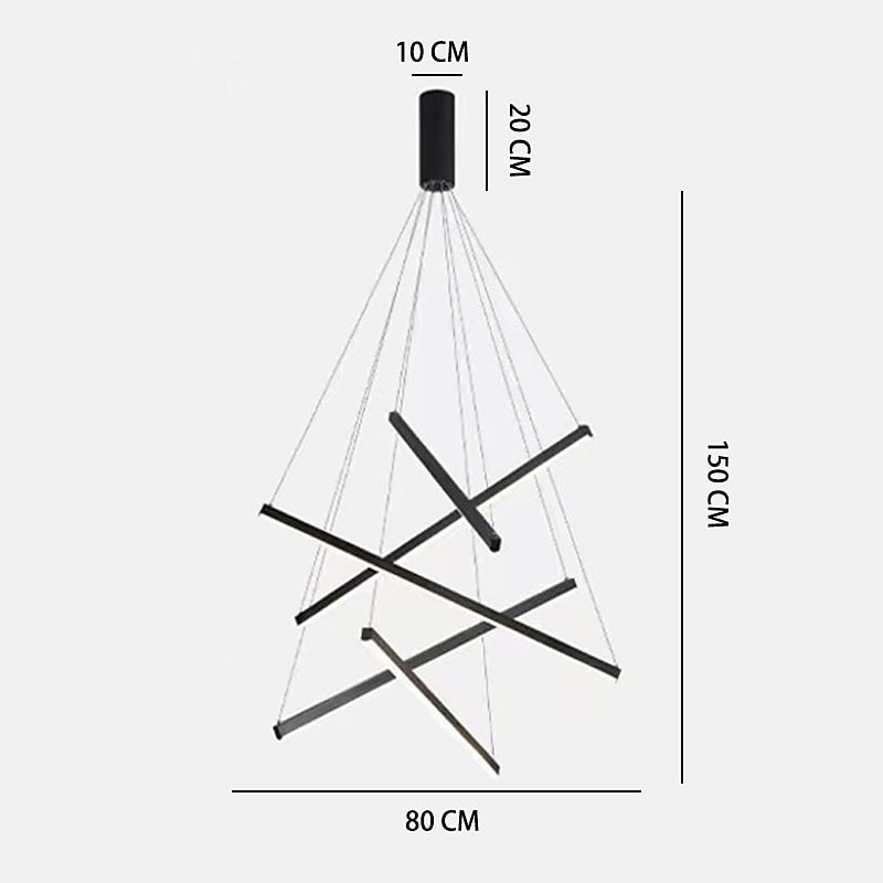Modern Metal Linear Chandelier