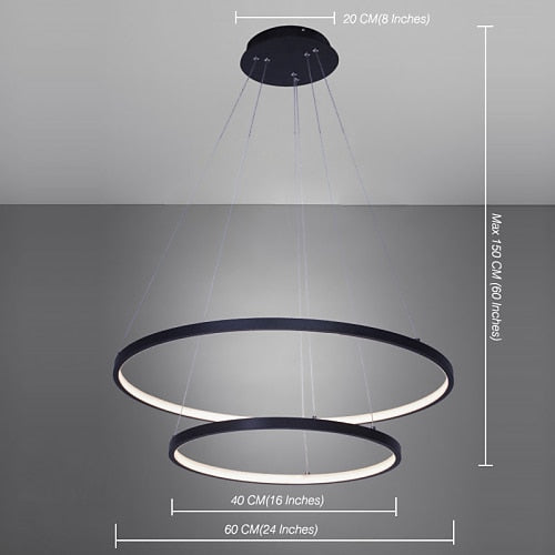 Modern Metal Ring Pendant Light