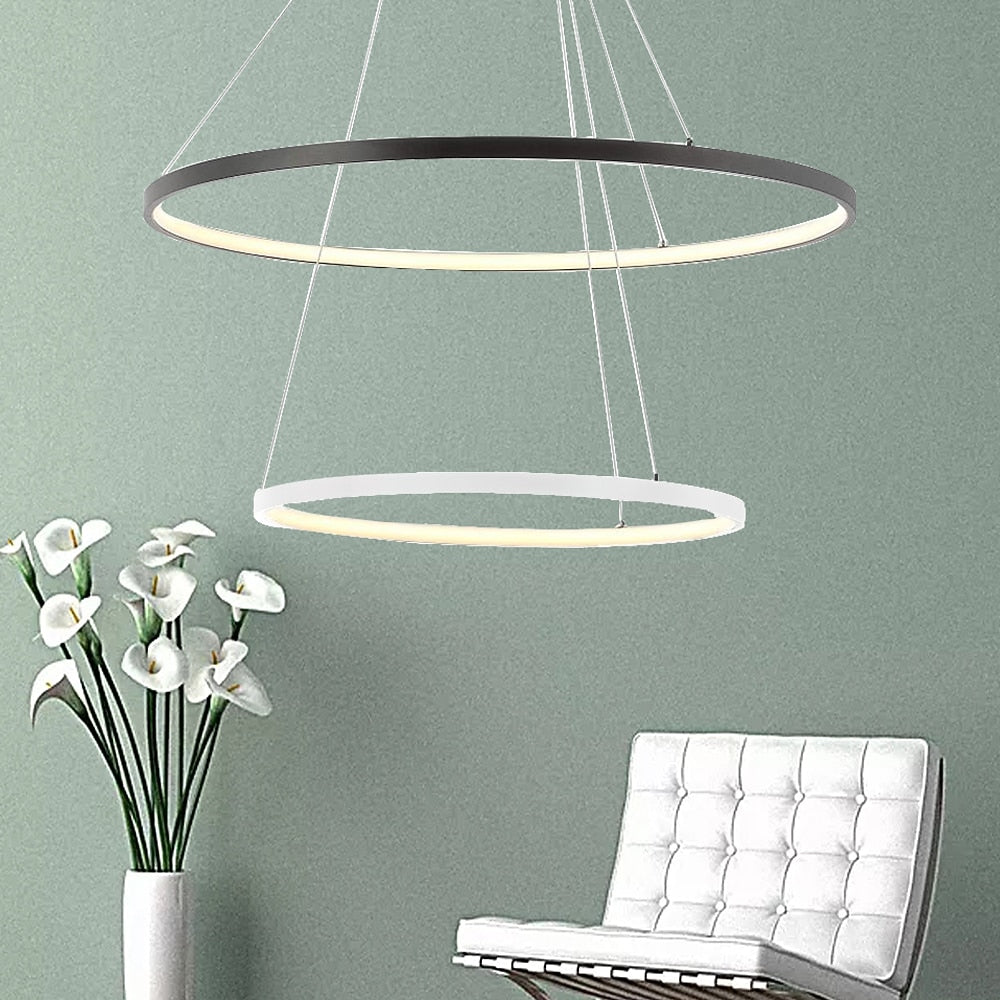 Modern Metal Ring Pendant Light
