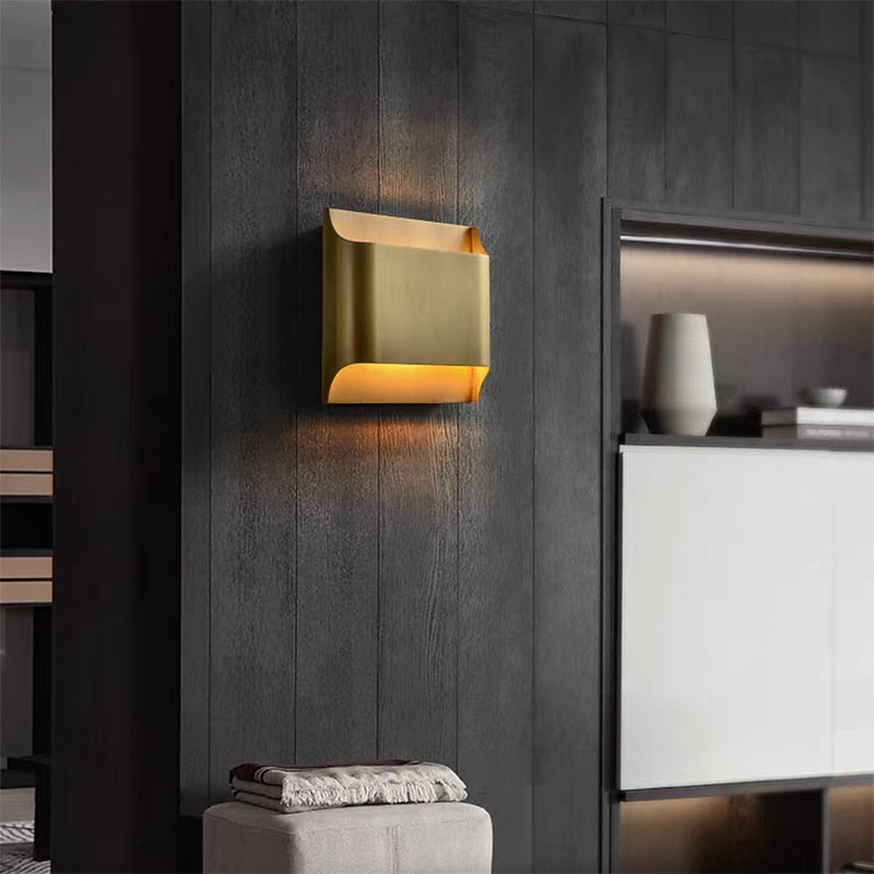 Modern Metal Rectangle Wall Light