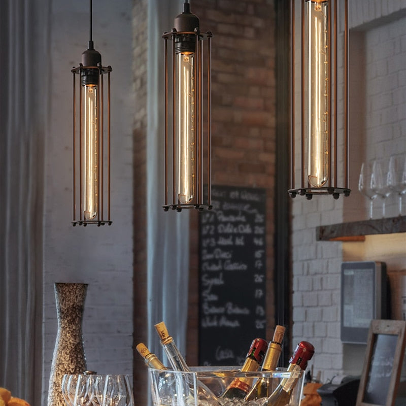 Industrial Metal Linear Pendant Light