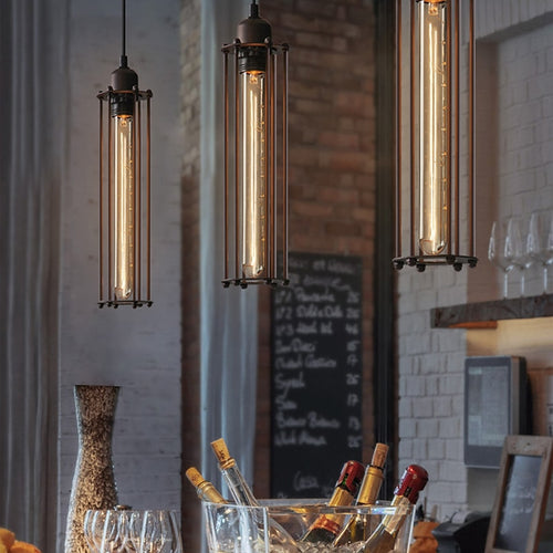 Industrial Metal Linear Pendant Light