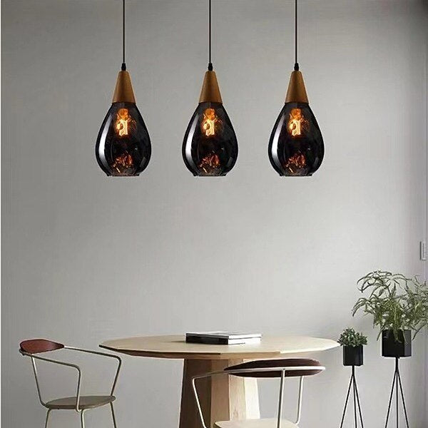 Modern Glass Teardrop Pendant Light