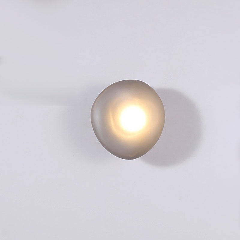 Modern Glass Pebble Wall Light