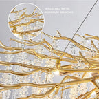 Applique murale moderne Cascade de cristal