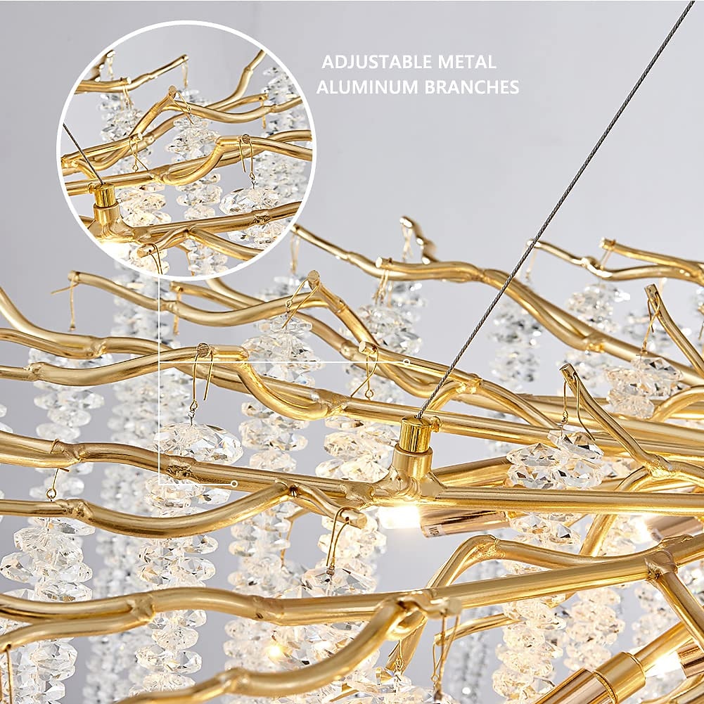 Modern Crystal Cascade Wall Light