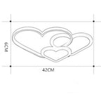 Plafonnier Cœur en Métal Moderne