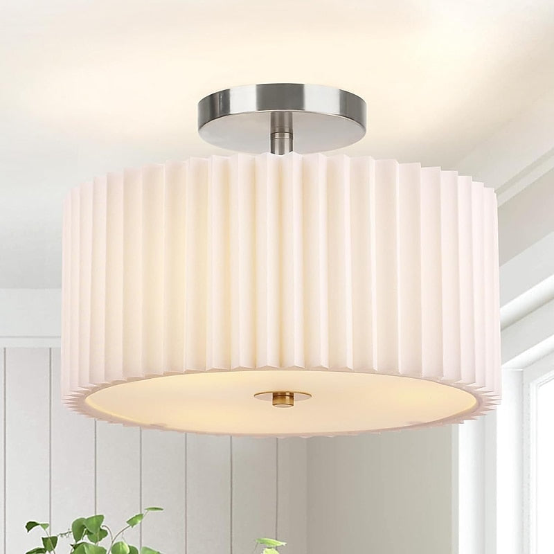 Modern Metal Drum Ceiling Light