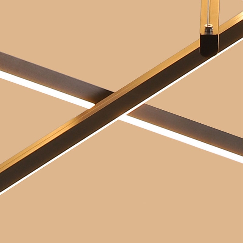 Modern Metal Linear Chandelier