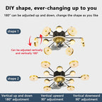 Modern Metal Sputnik Ceiling Fan Light