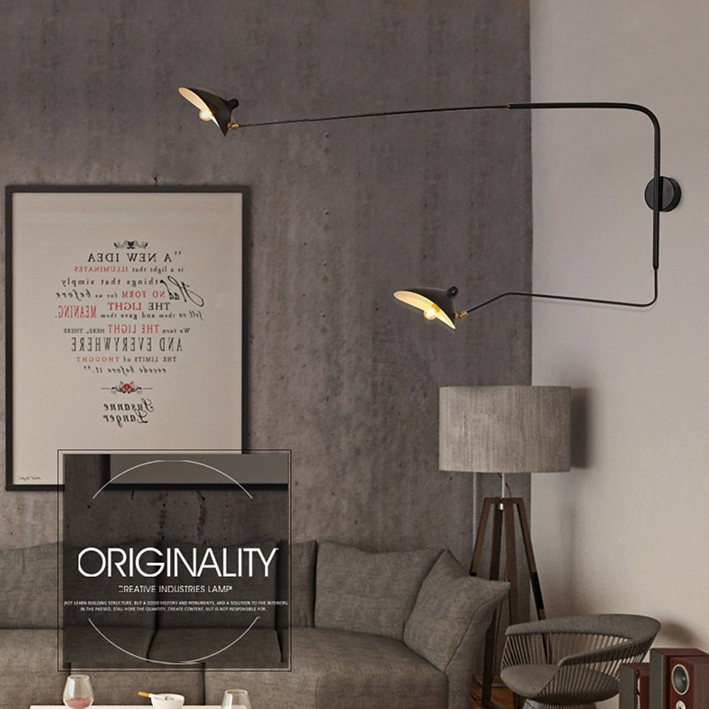 Modern Metal Swing-Arm Wall Light