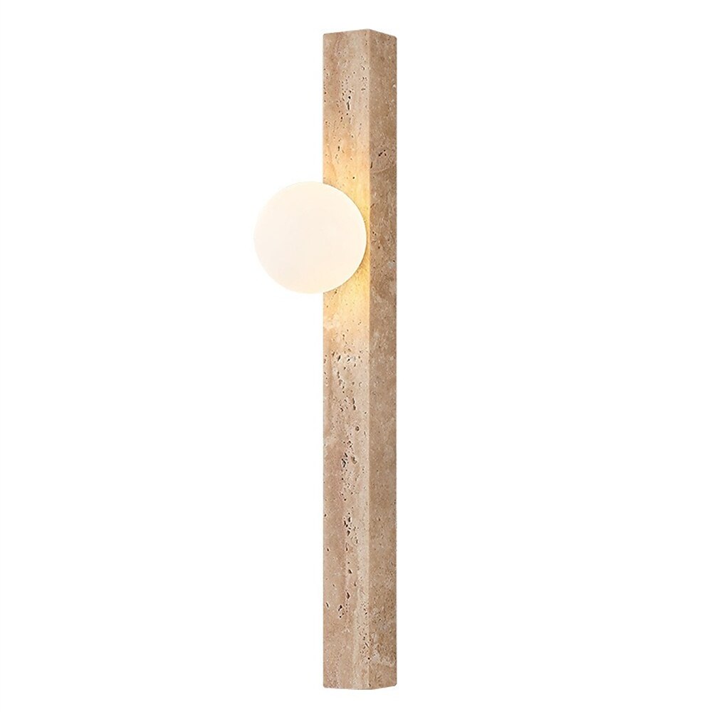 Wabi-Sabi Travertine Cylinder Wall Light