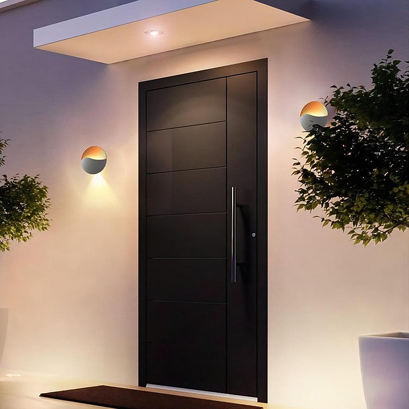 Modern Metal Half-Moon Wall Light