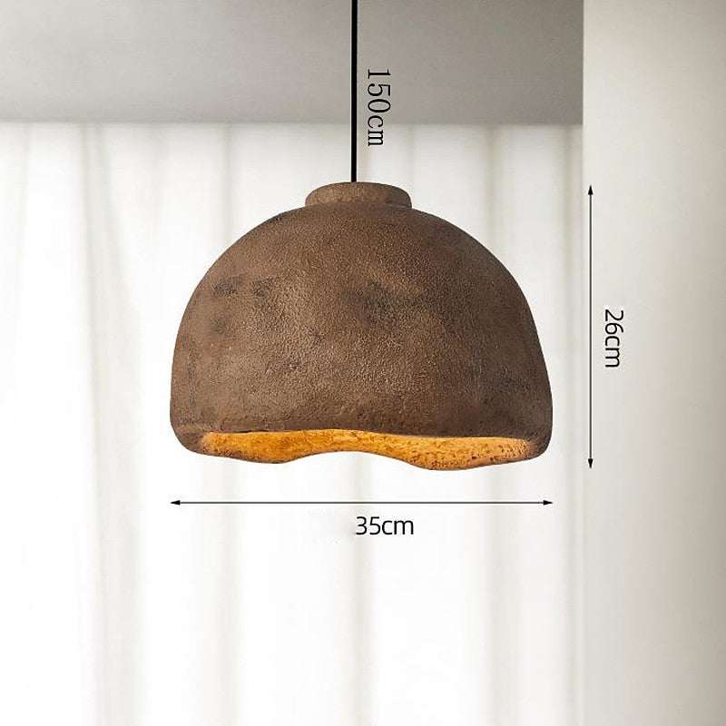 Wabi-Sabi Resin Dome Pendant Light